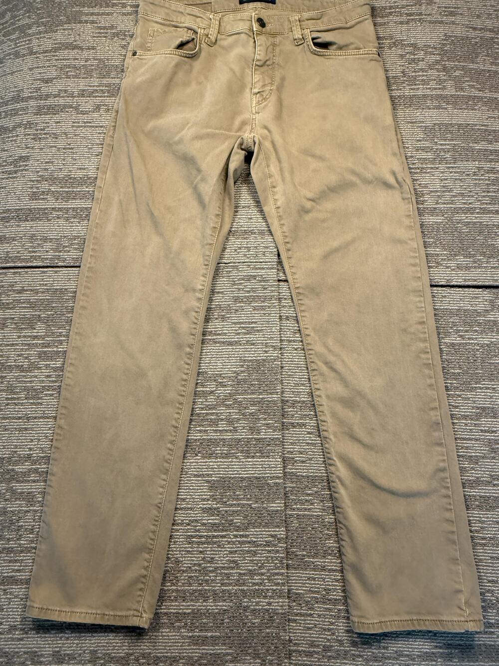 Mavi Jeans Mens 35x32 Beige Straight Leg Denim 5 Pocket Casual Cotton Pants